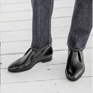 Ace Marks_Handcrafted in Italy_Chukka Boot Black Antique_Size 11